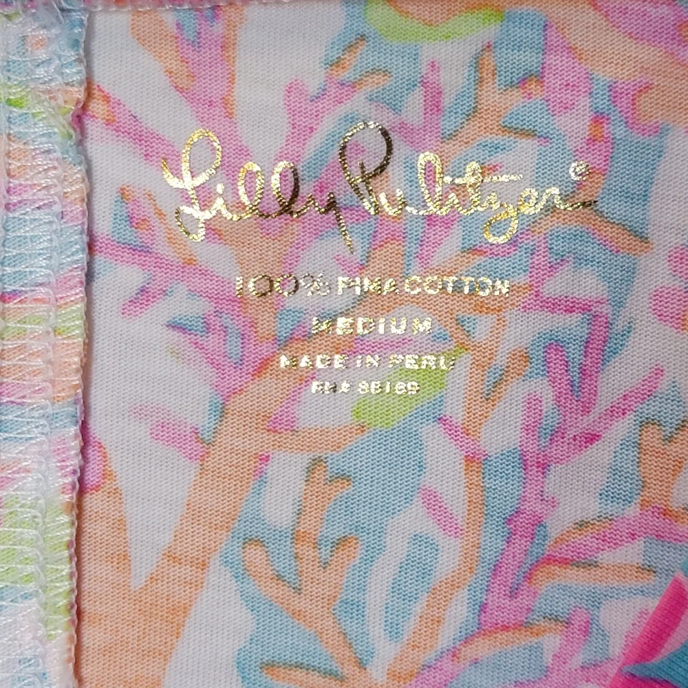 Lilly Pulitzer Christie Scuba to Cuba V-Neck 100%‎ Pima Cotton Dress Size Medium